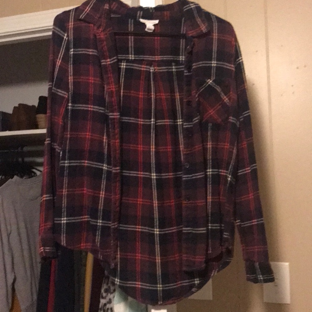 Purple and red flannel